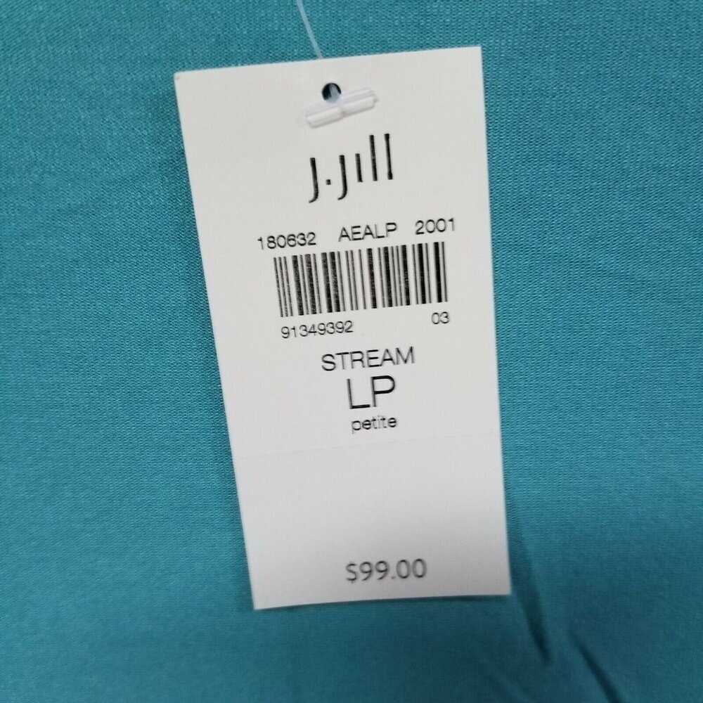 J.Jill Wearever Womens Two-Way Jacket Cardigan Sweater Petite Large Blue New $99 - Picture 4 of 7